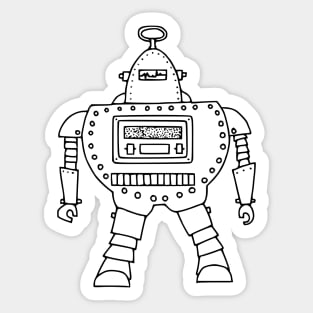 BOTTIE Super cute retro robot Sticker